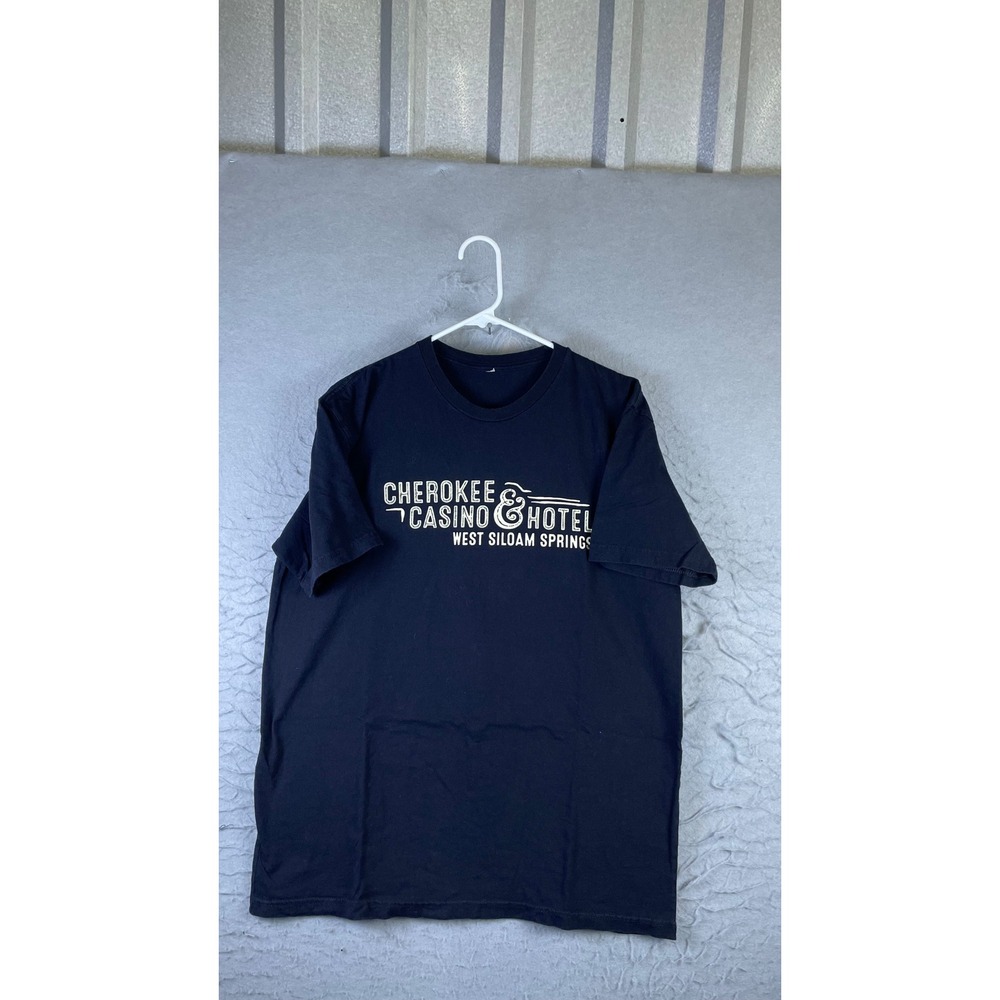 Cherokee Casino T-Shirt Mens XL Black Good Bikes Blues BBQ 2018 Graphic Tee